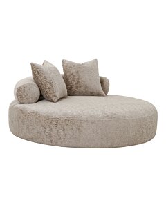 Cairo Daybed - Daybed med 2 puder i chenille, rund, natur, HN1251
