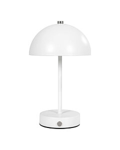 Holt LED Bordlampe - Bordlampe, hvid/stål, genopladelig