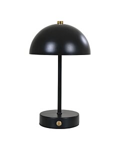 Holt LED Bordlampe - Bordlampe, sort/messing, genopladelig