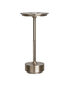 Lyneham LED Bordlampe - Bordlampe, sølv, genopladelig