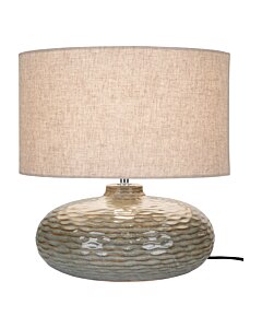 Oldham Bordlampe - Bordlampe, grøn keramik med lampeskærm