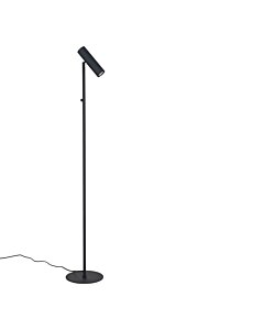 Paris Gulvlampe - Lampe, sort, stofledning på 210 cm