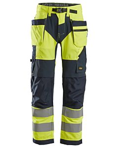 Snickers High-Vis arbejdsbukser+ med hylsterlommer, klasse 2 6932
