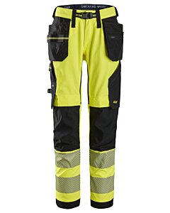 Snickers High-Vis stretch arbejdsbukser med hylsterlommer, klasse 2 6943