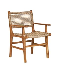 Derby Spisebordsstol m. armlæn - Spisebordsstol m. armlæn, teak/polyrattan, natur