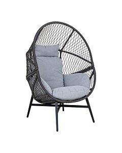 Rosario Loungestol - Loungestol, polyrattan, sort, inkl. hynder
