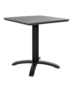 Chicago Cafébord - Cafébord, bordplade i grå nonwood, sorte ben 70x70x72 cm