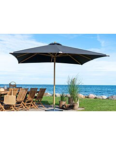 Orlando Parasol - Parasol, træstok, sort, 300x300 cm