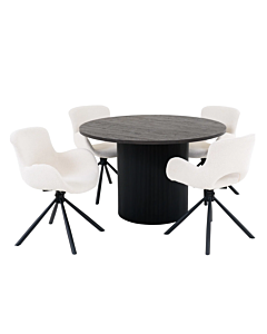 Boavista og Amorim Spisebordssæt - Spisebord og 4 Spisebordsstole