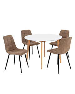 Vojens og Middelfart Spisebordssæt - Spisebord og 4 Spisebordsstole