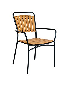 Cleveland Spisebordsstol - Spisebordsstol, teak med sort stel