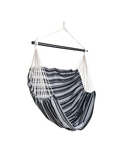 Lamia Hængestol - Hængestol, polyester/bomuld, lærk, sort/grå/hvid