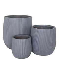 Denton Krukker - Krukker, fiberclay, grå sæt af 3