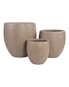 Beckley Krukker - Krukker, fiberclay, brun sæt af 3