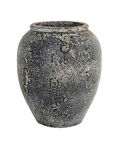 Capelo Dekorationskrukke - Terracotta krukke, grå, Ø44x49 cm