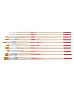 Art Creation - Olie- og akrylbørstesæt med 10 stk. - Polyester