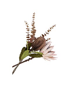 King Protea Buket - Kunstig blomster, bordeaux mix H:65 cm