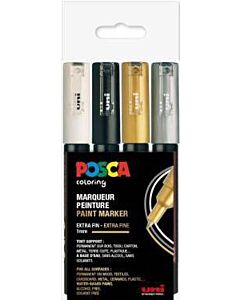 Posca Pen PC5M 2,5mm - Sæt med 4 STK.