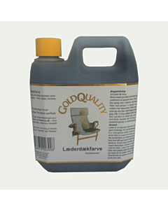 Gold Quality Læderdækfarve, sort, 1000ml