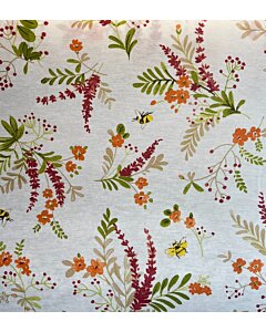 Akryldug med bier og blomster