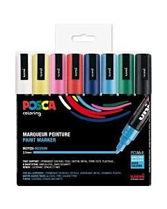 Posca Pen PC5M 2,5mm - Sæt med 8 STK.