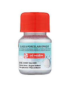 Art Creation Glas & Porcelæn Opaque 30 ml - Shiny Silver