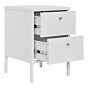 Dalby Kommode - Kommode, 2 skuffer, stål, hvid 40x40x59,5 cm