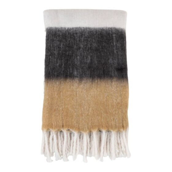 Sintra Plaid - Plaid, sort/hvid/brun 130x170 cm