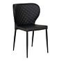 Pisa Spisebordsstol - Spisebordsstol i PU, sort med sorte ben, HN1223