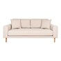 Lido 2,5 Personers Sofa - 2,5 Personers Sofa, sand med to puder og natur træben, HN1050