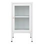 Dalby Skab - Skab, 1 glaslåge, stål, hvid 38x35x70 cm
