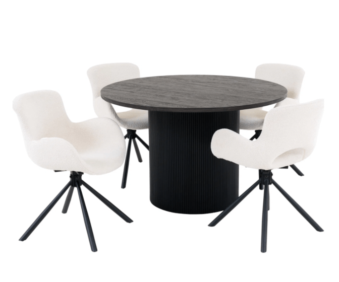 Boavista og Amorim Spisebordssæt - Spisebord og 4 Spisebordsstole