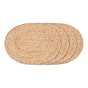 Bombay Dækkeservietter - Dækkeservietter, flettet jute, natur, oval 35x45 cm, sæt af 4