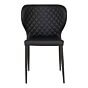 Pisa Spisebordsstol - Spisebordsstol i PU, sort med sorte ben, HN1223