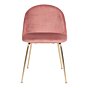 Geneve Spisebordsstol - Spisebordsstol i velour, rosa med ben i messing look, HN1214