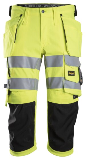 Snickers High-Vis stretch piratbukser med hylsterlommer, klasse 1/2 6138