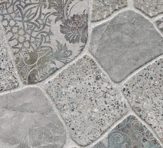 Lenco selvklæbende folie - Vintage Stone Tiles - 45x200 cm.