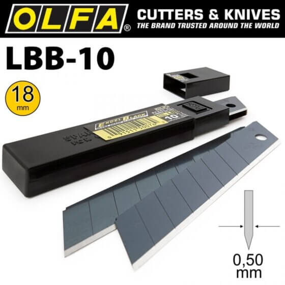 Olfa knivblade sorte - 10 stk.