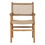 Derby Spisebordsstol m. armlæn - Spisebordsstol m. armlæn, teak/polyrattan, natur