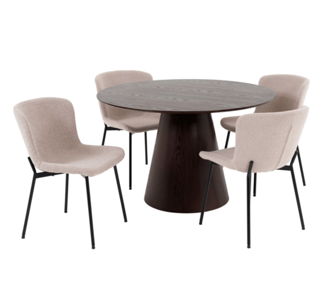 Bolton og Maceda Spisebordssæt - Spisebord og 4 Spisebordsstole