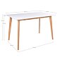 Vojens Spisebord - Spisebord, hvid og natur 70x120xh75 cm
