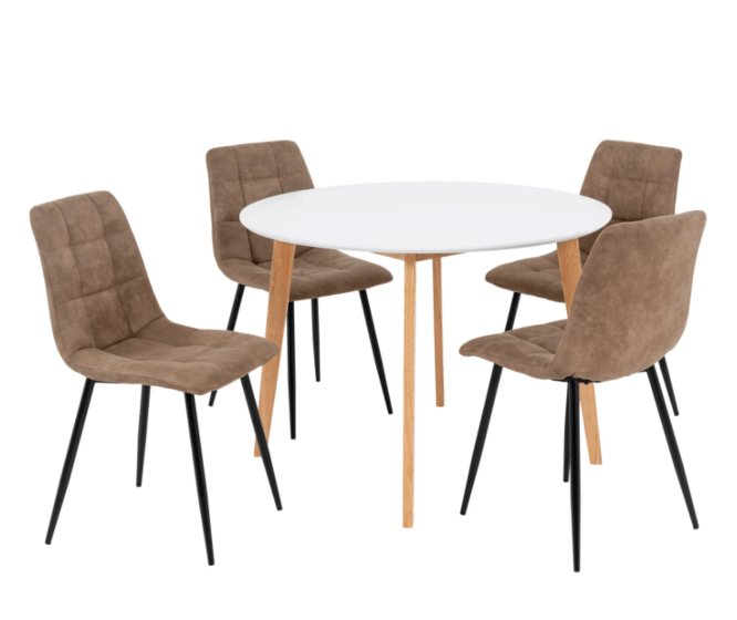 Vojens og Middelfart Spisebordssæt - Spisebord og 4 Spisebordsstole