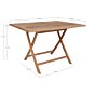Oviedo Teak Spisebord - Spisebord i teaktræ, natur 120x80x75 cm