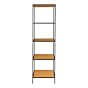 Vita Reol - Reol, 5 hylder, egetræslook, sort stel 51x36x170 cm