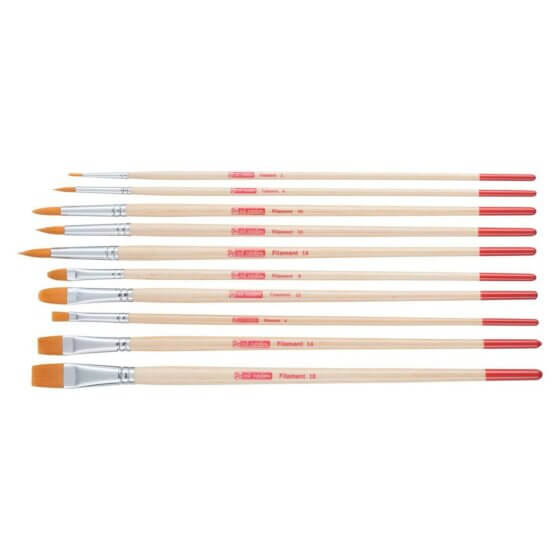 Art Creation - Olie- og akrylbørstesæt med 10 stk. - Polyester