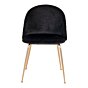 Geneve Spisebordsstol - Spisebordsstol i velour, sort med ben i messing look, HN1207