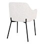 Melilla Spisebordsstol - Spisebordsstol, hvid bouclé med sorte ben, HN1270