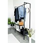 Vita Garderobe - Garderobe, 2 hylder, sort, sort stel 101x38x170 cm