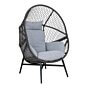 Rosario Loungestol - Loungestol, polyrattan, sort, inkl. hynder