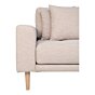Lido Lounge Sofa - Lounge Sofa, højrevendt i sand med fire puder og natur træben, HN1050